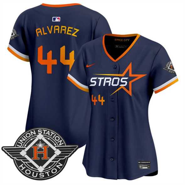 Women%27s Houston Astros #44 Yordan Alvarez Navy 2025 City Connect Limited Stitched Jersey Dzhi